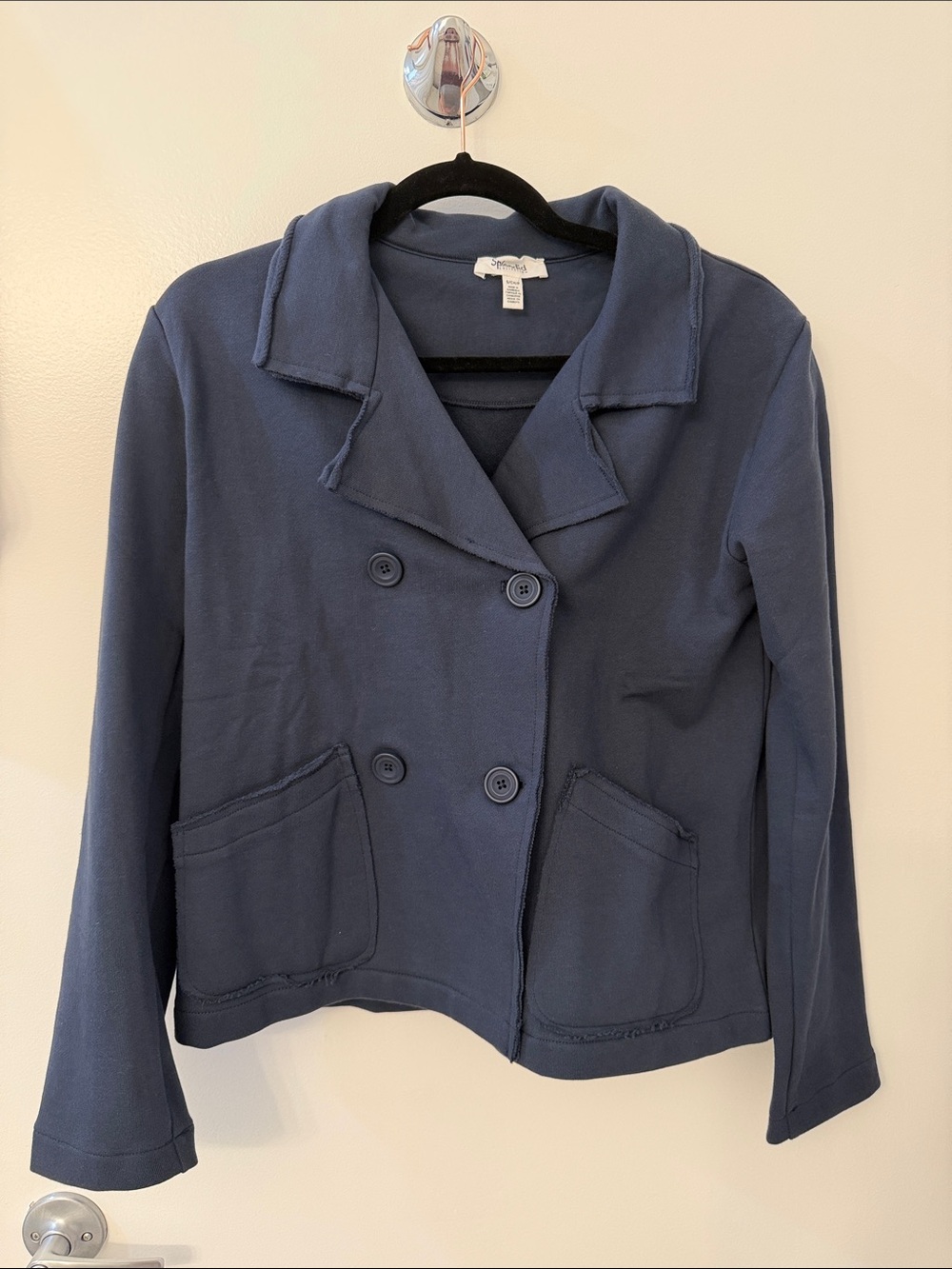 Splendid Navy Double-Breasted Blazer Jacket